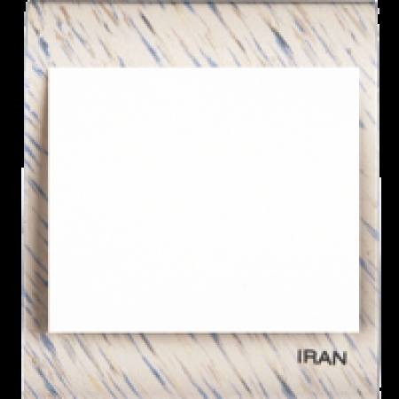 کلید و پریز مدل کوبیسم سفید با قاب میانی سفید ایران الکتریک