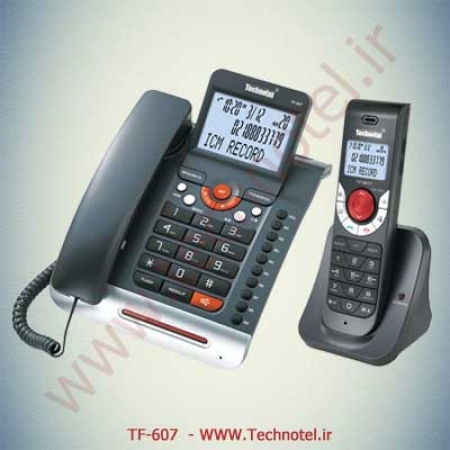 تلفن دوگوشی بیسیم مدل TF-607تکنوتل